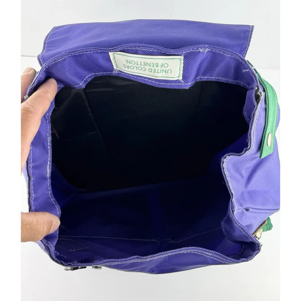 Vintage United Colors of Benetton Colorful Backpack Daypack Nylon Unisex Rare